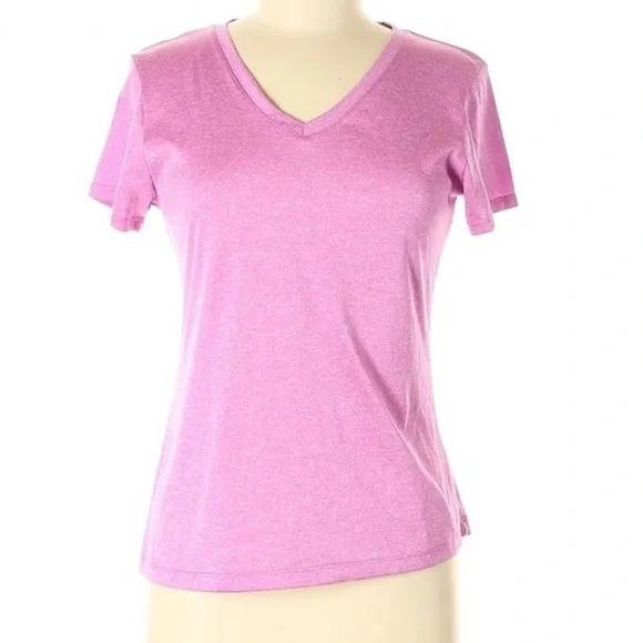 NWT Pink V Neck Workout Athletic Shirt - Picture 6 of 6